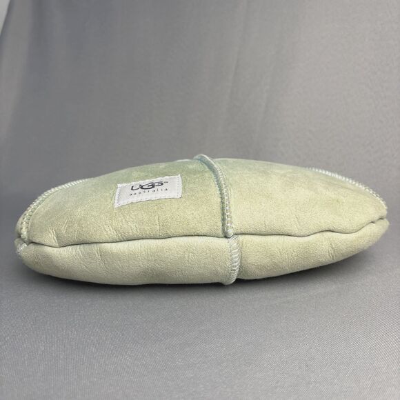 Blue Green Purse UGG Australia Handbag Suede Shearling Shoulder Bag Boho Malibu - Picture 8 of 15